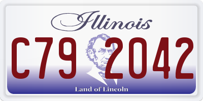 IL license plate C792042