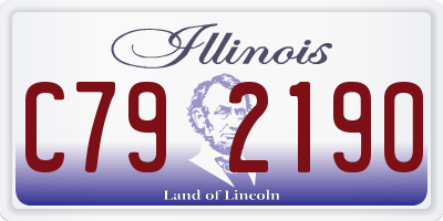 IL license plate C792190