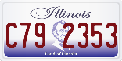 IL license plate C792353