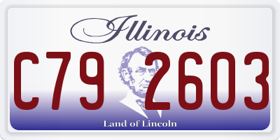 IL license plate C792603