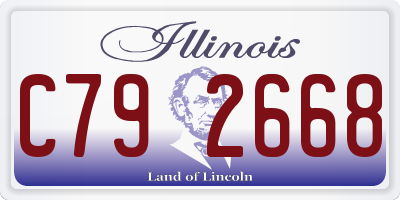 IL license plate C792668