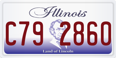 IL license plate C792860