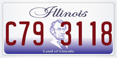 IL license plate C793118