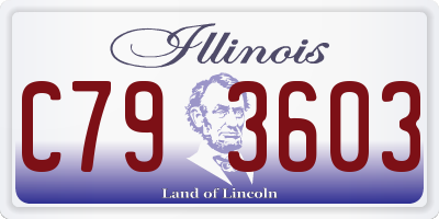 IL license plate C793603