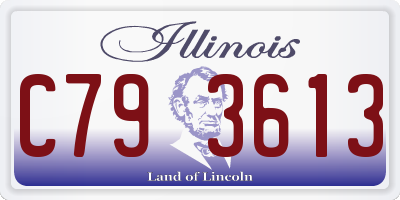 IL license plate C793613