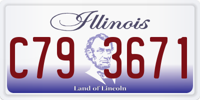 IL license plate C793671