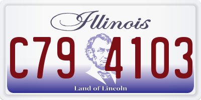 IL license plate C794103