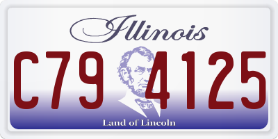 IL license plate C794125