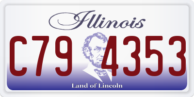 IL license plate C794353