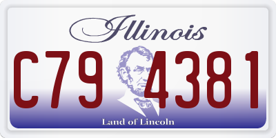 IL license plate C794381