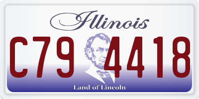 IL license plate C794418