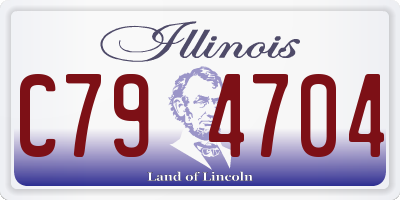 IL license plate C794704