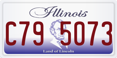 IL license plate C795073