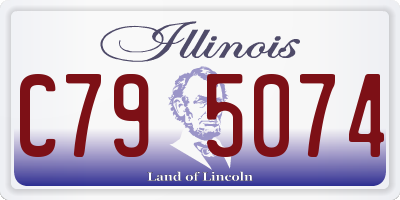 IL license plate C795074