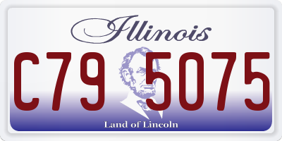 IL license plate C795075