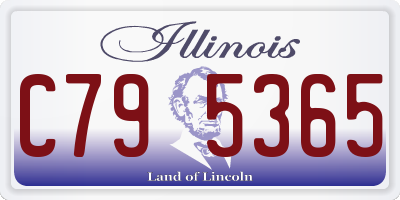 IL license plate C795365