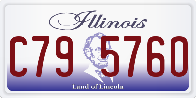 IL license plate C795760