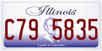 IL license plate C795835