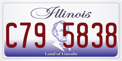 IL license plate C795838
