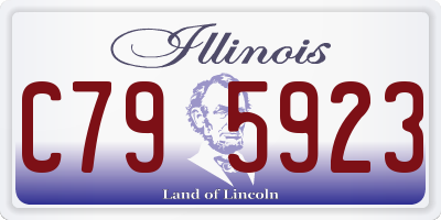 IL license plate C795923