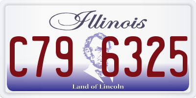 IL license plate C796325