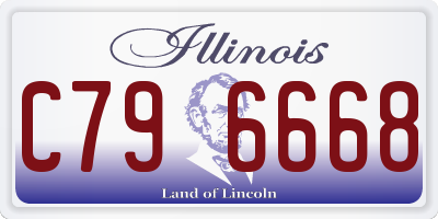 IL license plate C796668