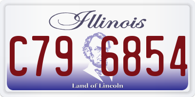 IL license plate C796854