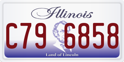 IL license plate C796858