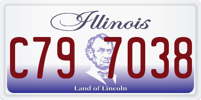 IL license plate C797038
