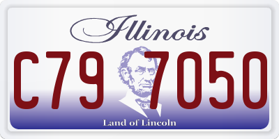 IL license plate C797050