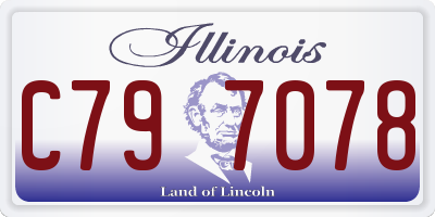IL license plate C797078
