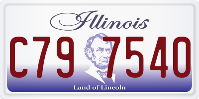 IL license plate C797540