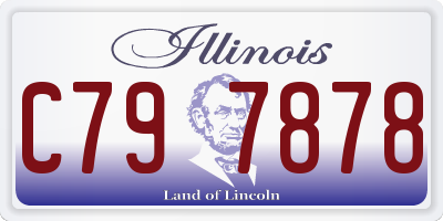 IL license plate C797878