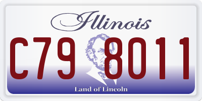 IL license plate C798011