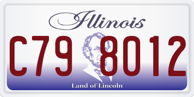 IL license plate C798012
