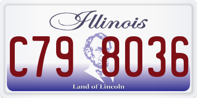 IL license plate C798036