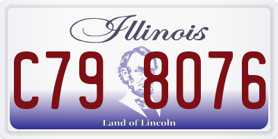 IL license plate C798076