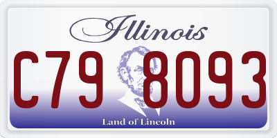 IL license plate C798093