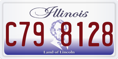 IL license plate C798128