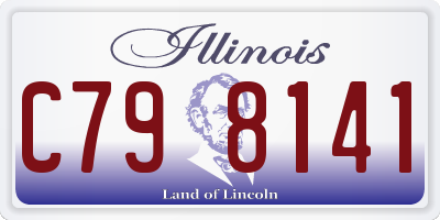 IL license plate C798141