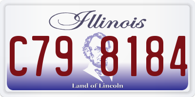 IL license plate C798184