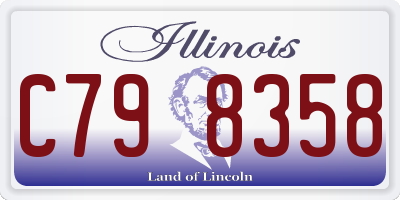 IL license plate C798358