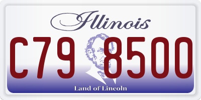 IL license plate C798500