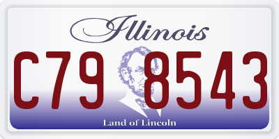 IL license plate C798543