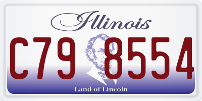 IL license plate C798554