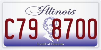 IL license plate C798700