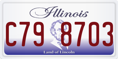 IL license plate C798703