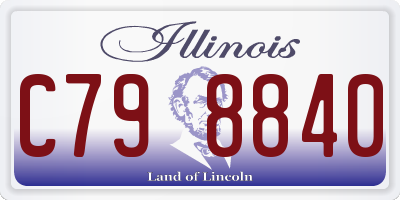 IL license plate C798840