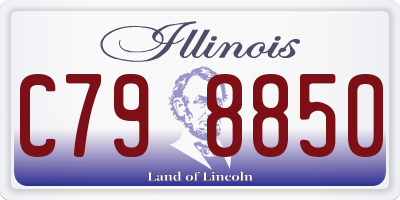 IL license plate C798850