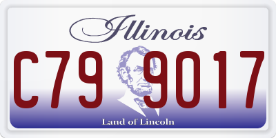 IL license plate C799017